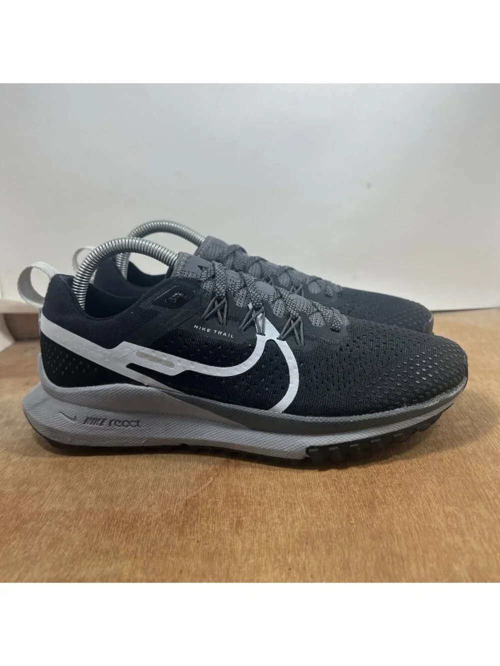 Nike React Pegasus Trail 4 Black Dark Gray Men's Size 7.5 - DJ6158-001